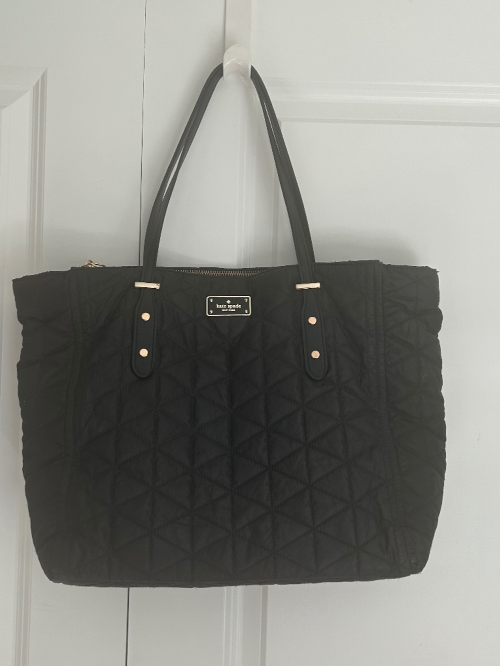 Kate Spade Blake Avenue Quilted Taden Bag tote shoulder Black